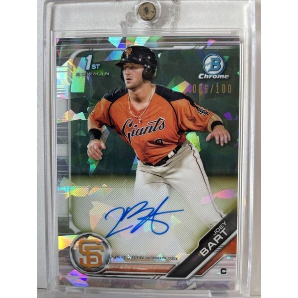 2019 Bowman Chrome Prospect Auto Atomic Refractor /100 Joey Bart #CPA-JB Auto
