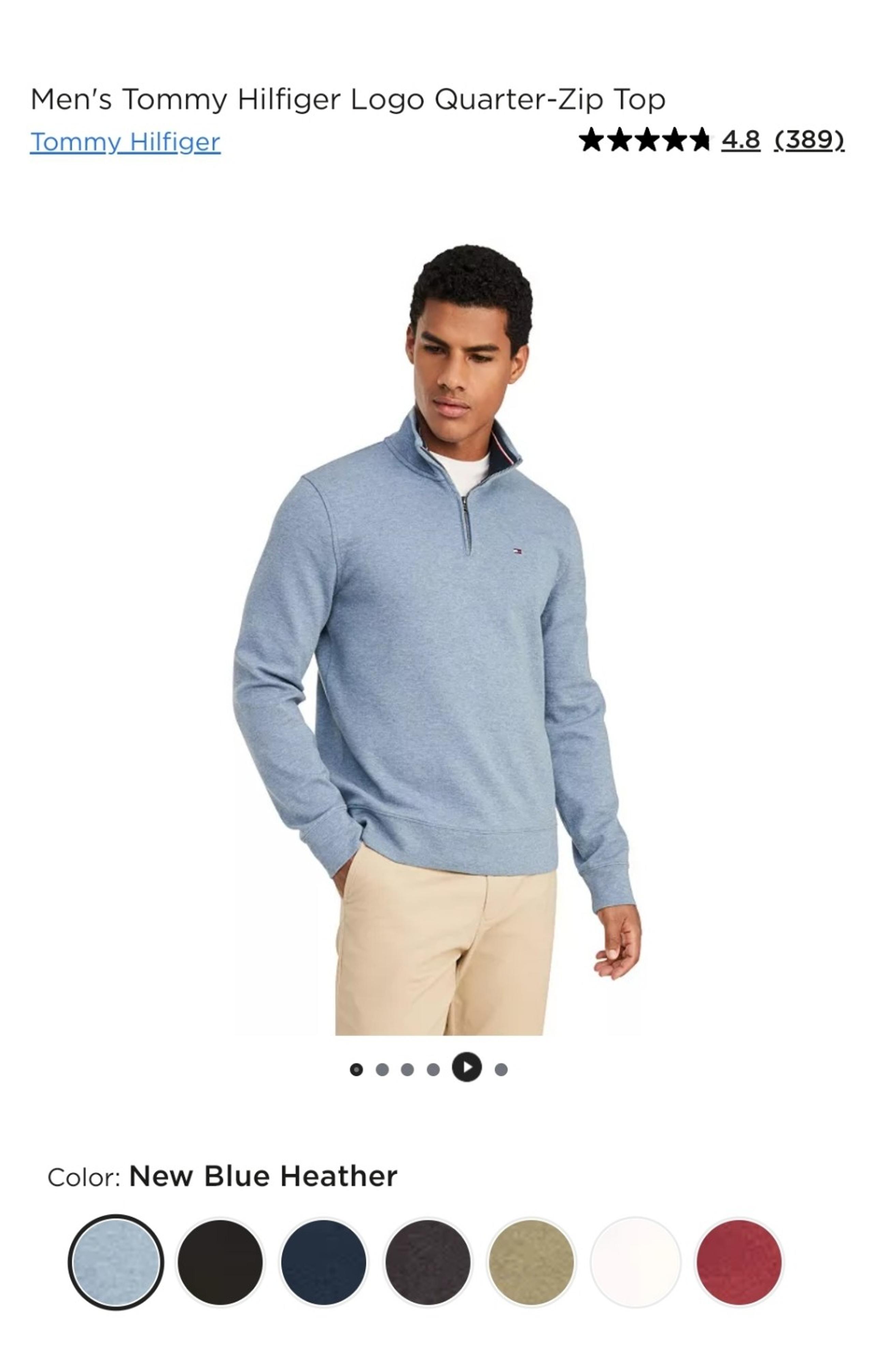 Men's Tommy Hilfiger Logo Quarter-Zip Top