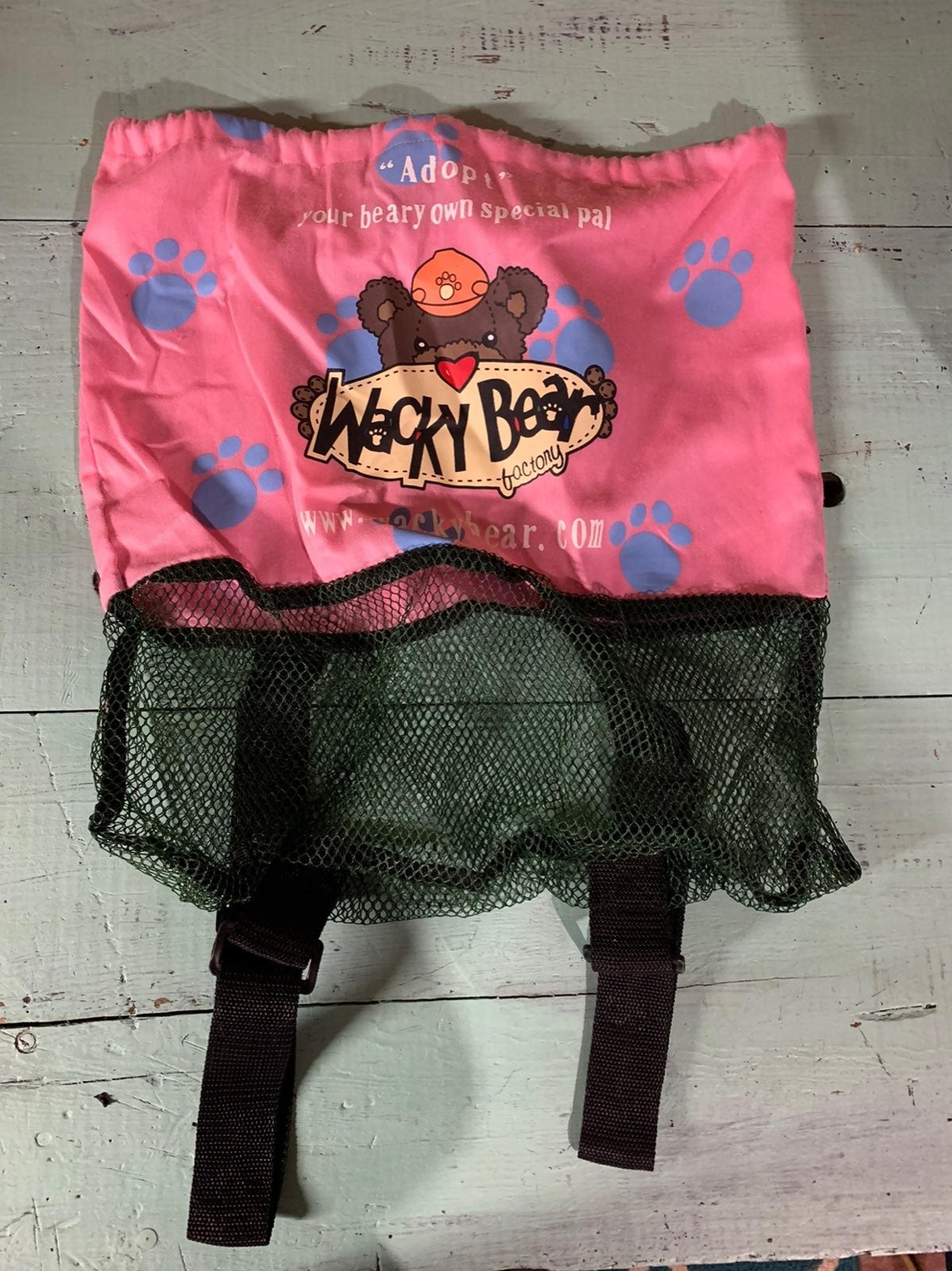Backpack pink wacky Bear stuffed animals