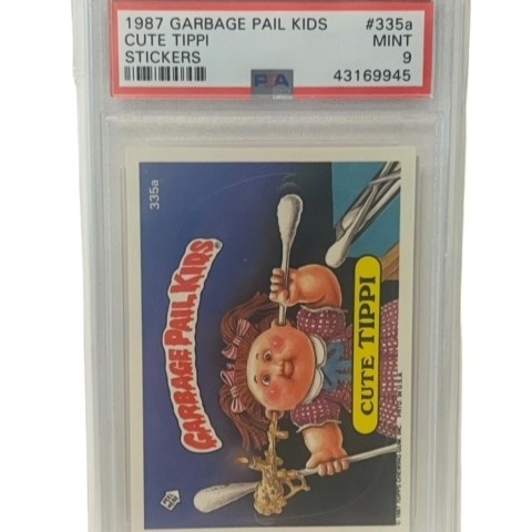 Cute Tippi Garbage Pail Kids Trading Card 1986 PSA 9 Sticker GPK #335a ear wax