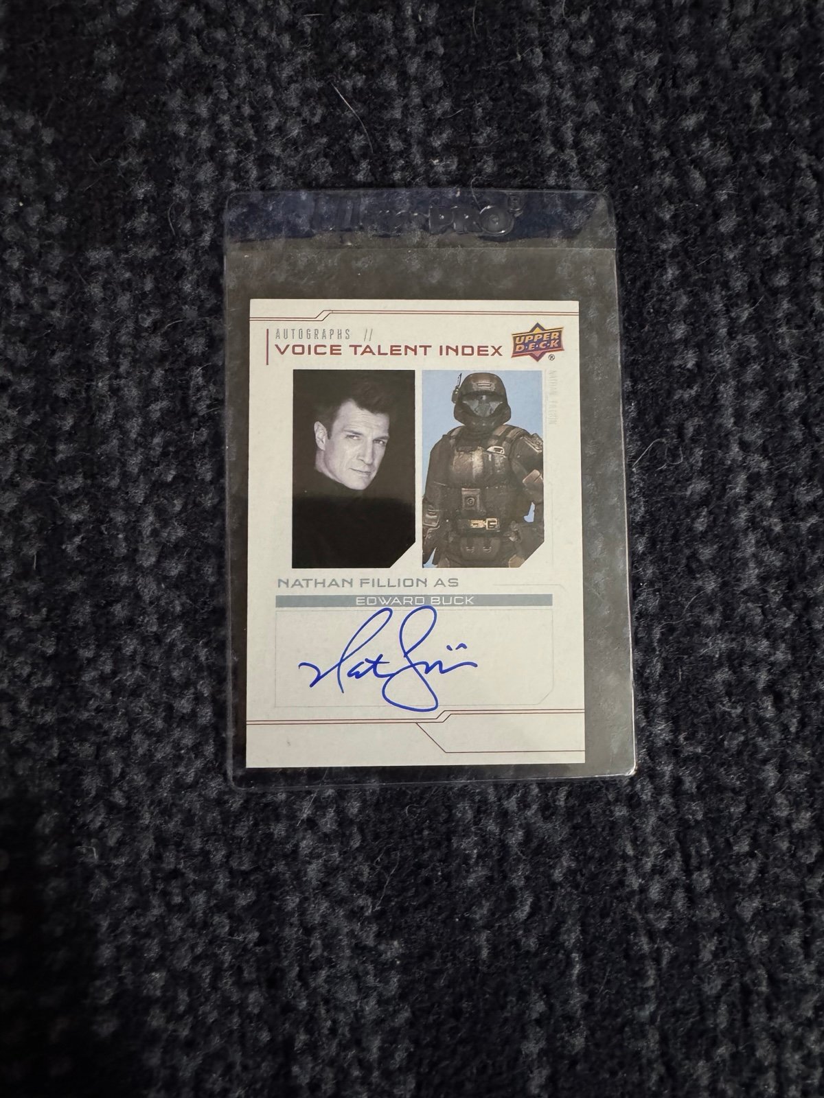 Nathan Fillion Signed Halo Legacy Card