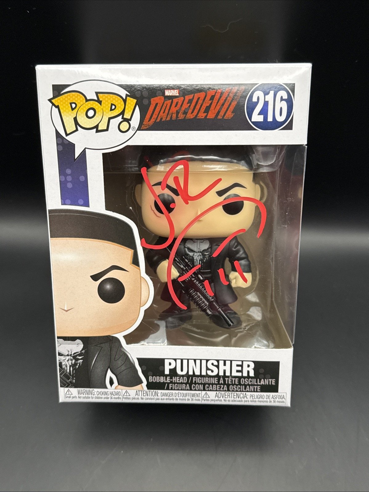 JON BERNTHAL SIGNED THE PUNISHER FUNKO 216 W/ SKETCH AUTOGRAPH DAREDEVIL BAS