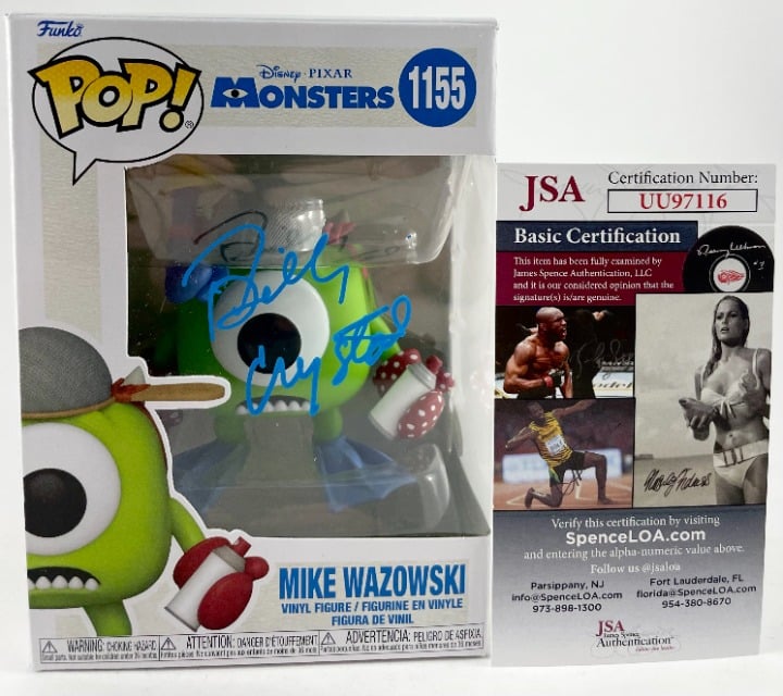 Billy Crystal Signed Disney Pixar Monsters Inc Mike Wazowski Funko POP JSA COA
