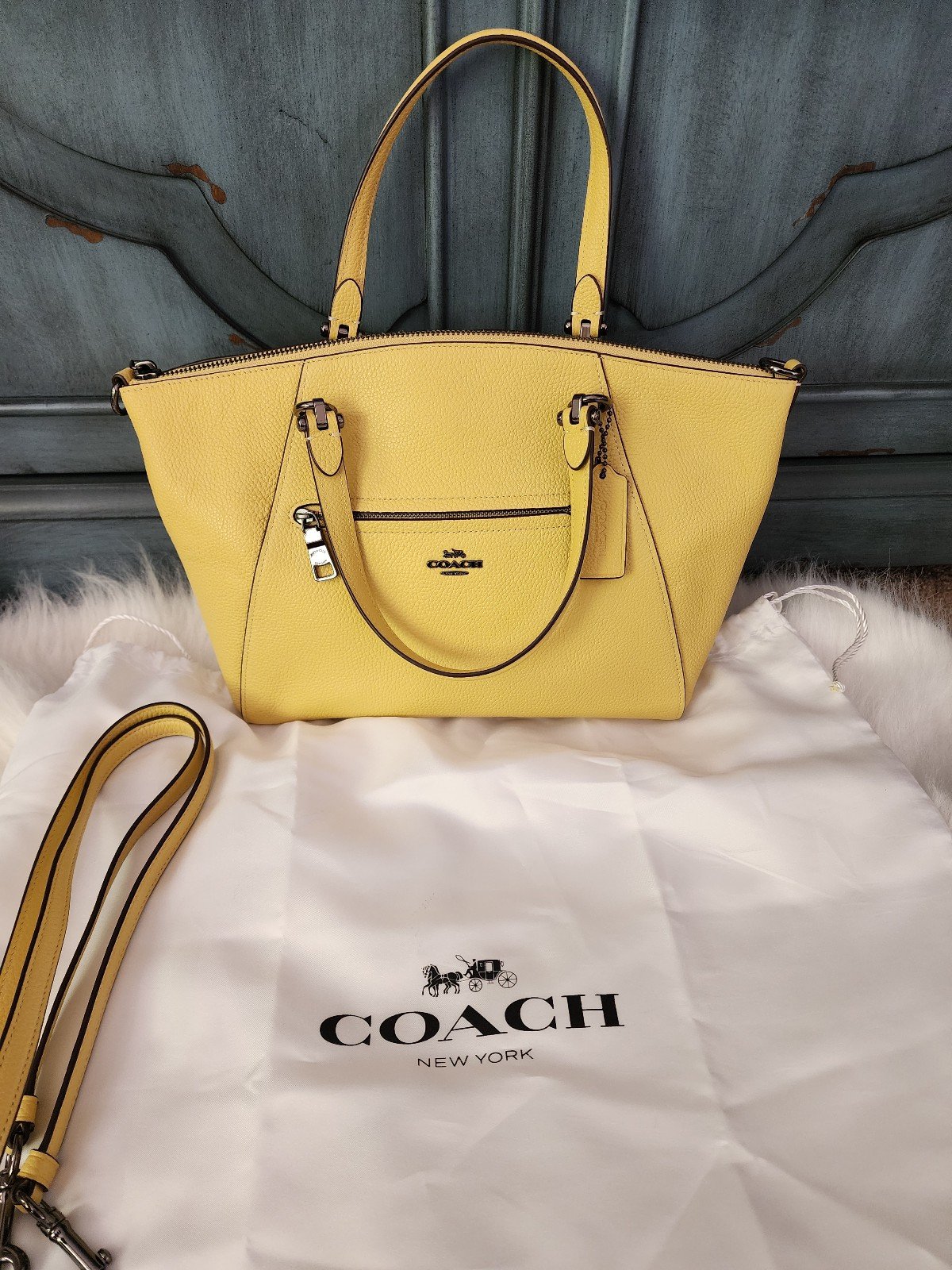 New coach satchel crossbody bag handbag prairie