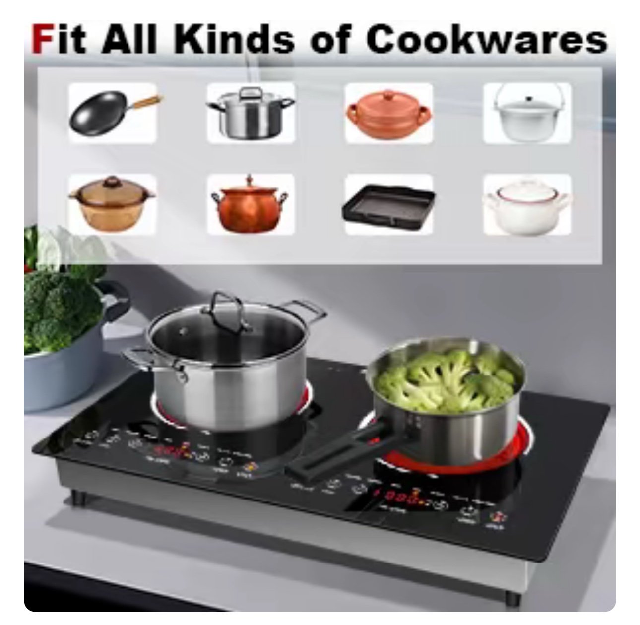 2 Burner Electric Stove , electric cooktop stove .Portable Double Electric