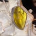 Baltic Amber Handmade vintage statement pendant with fossil