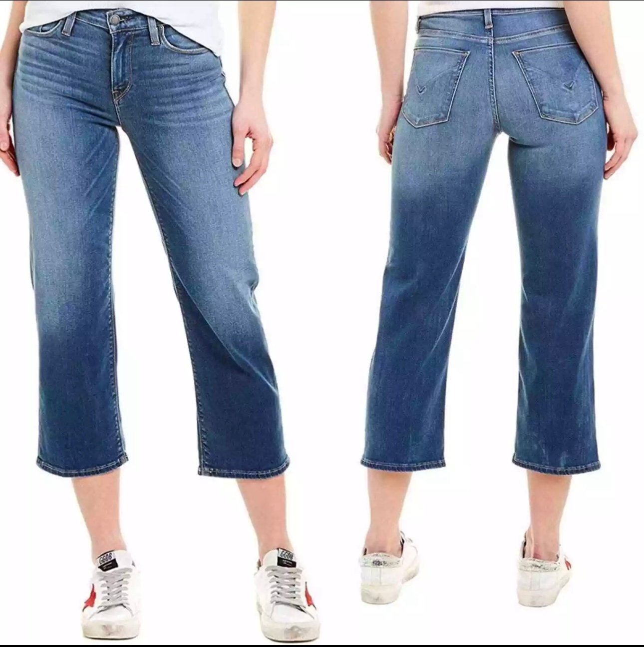 HUDSON Stella Midrise Crop Straight Jeans size 28