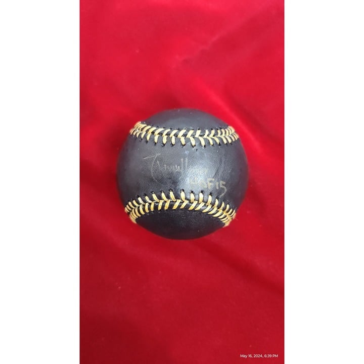 Randy Johnson Autographed SIGNED Black Baseball Ball - JSA Witnessed - HOF 15