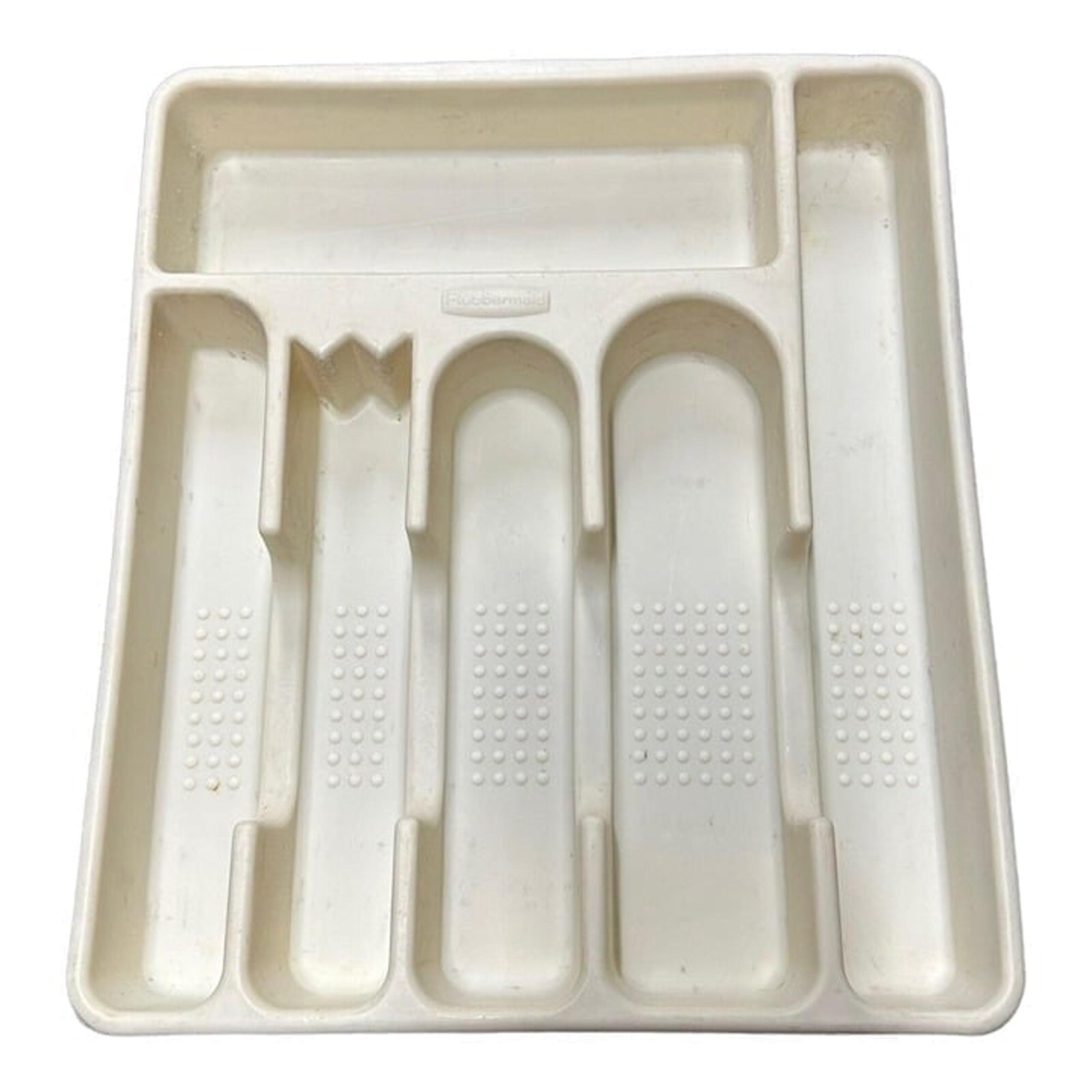 VTG 1994 Rubbermaid Silverware Flatware Utensil Tray Almond Beige 6 Slot #2925