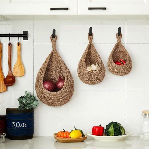 NEW Hanging Wall Basket Teardrop Hanging Baskets Onion Basket