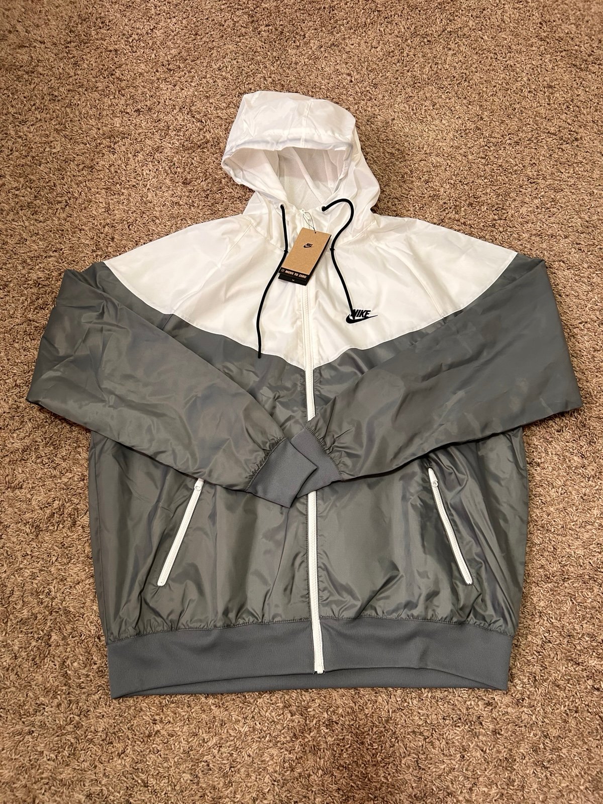 Nike Mens Sportswear Windrunner Hooded Jacket Smk Grey, Size L-Tall, DA0001-084