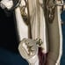 Elaine Turner Cream Leather Snake Texture Woven Bag