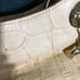 Elaine Turner Cream Leather Snake Texture Woven Bag