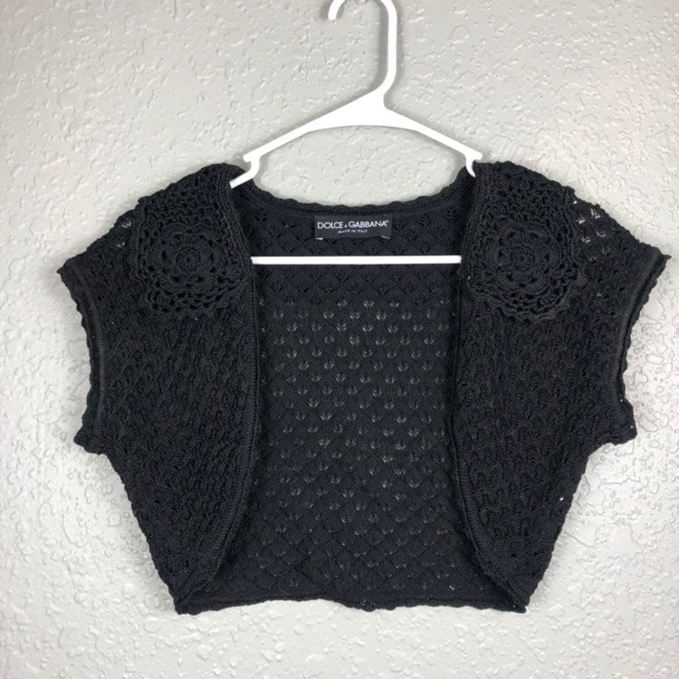 Dolce and Gabbana black bolero size 2