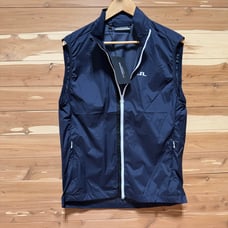 NEW Men’s J. LINDEBERG Stockholm Golf Packable Ash Navy Lightweight Vest L Large