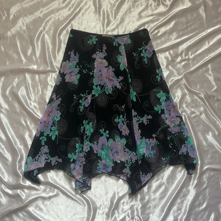 Luna chix vintage floral midi skirt