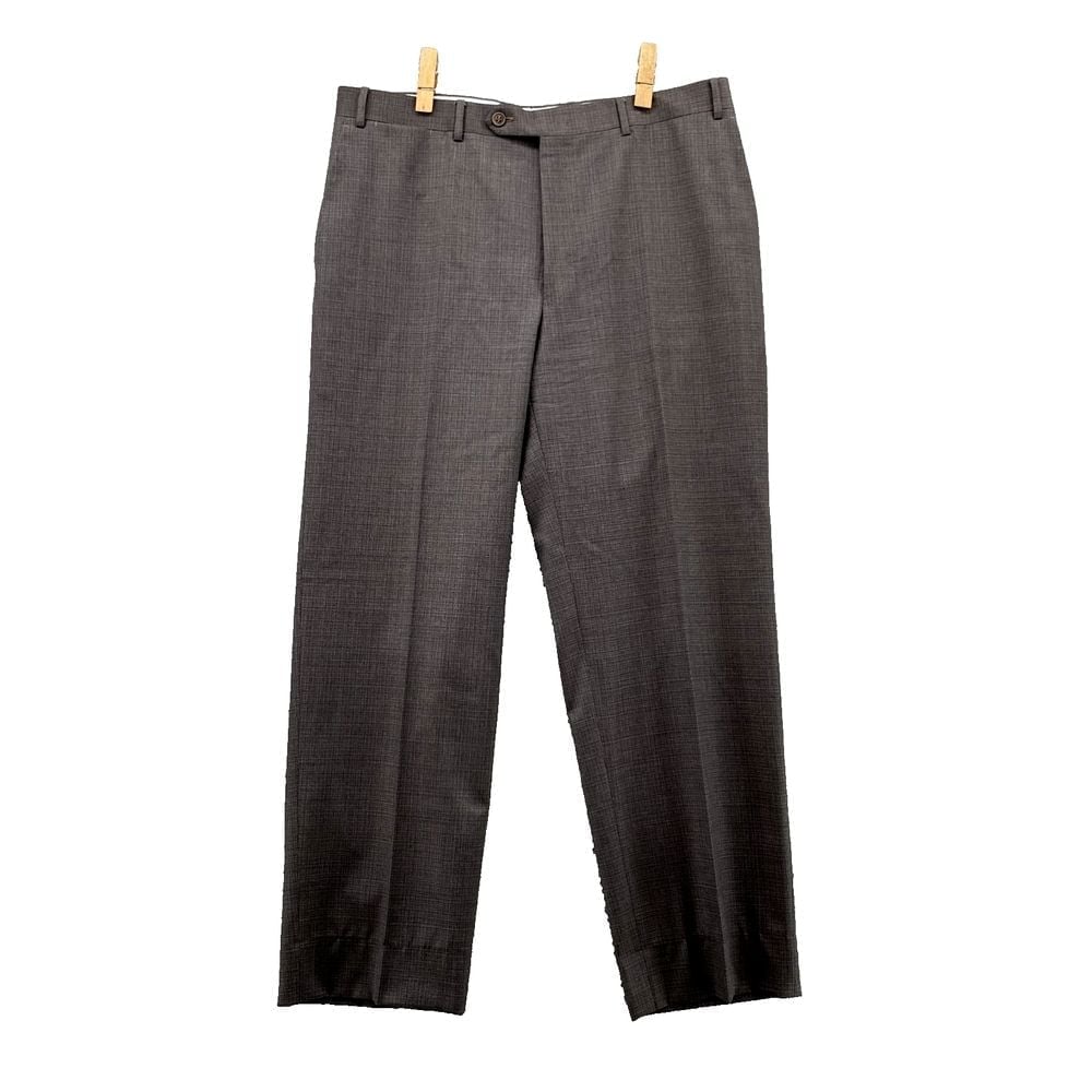 Canali Dress Pants Men 35x27* Brown Tessuto Wool Corpcore Office Classic Trouser