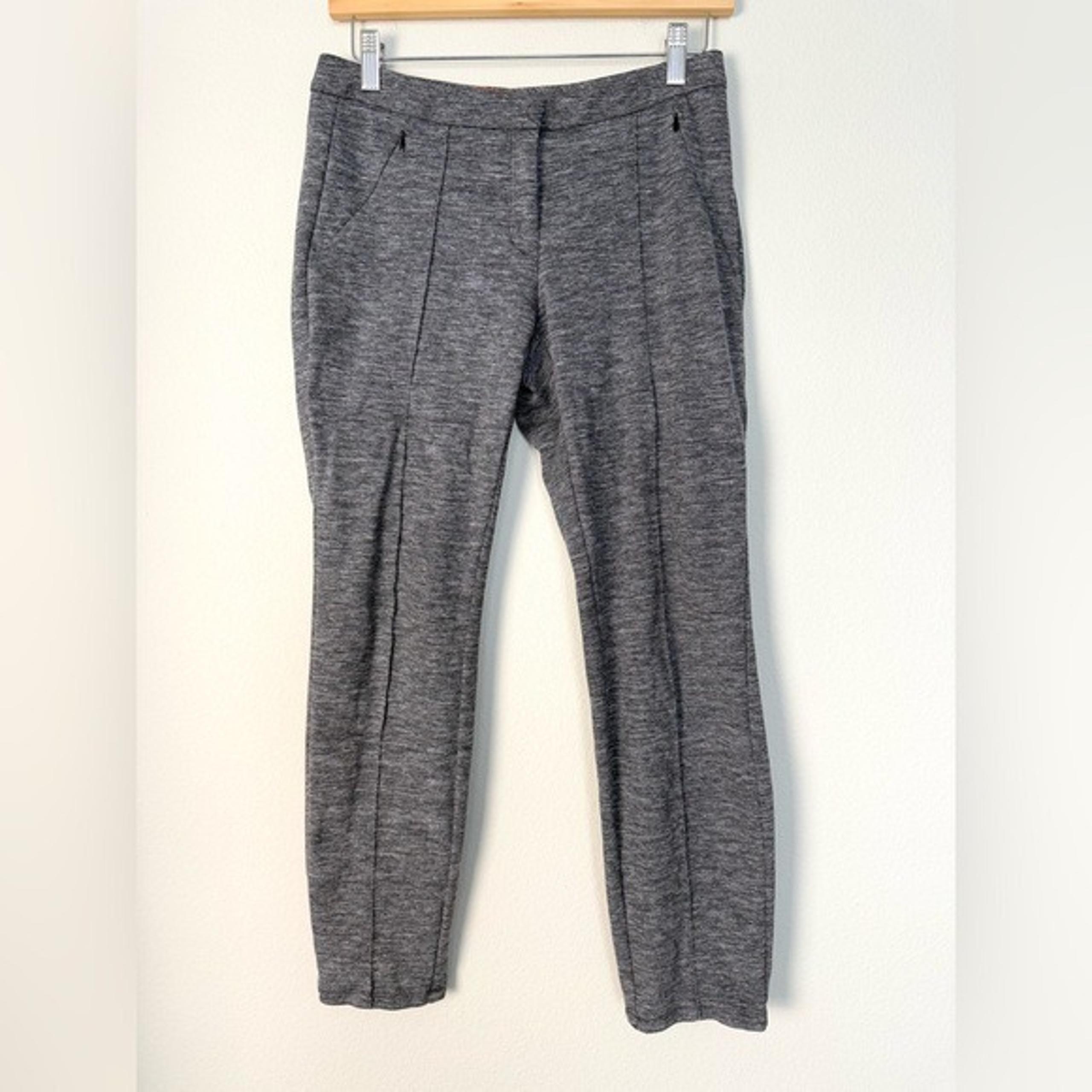 Anthropologie Cartonnier Low Rise Gray Knit Pants Womens Size 4 Comfy Casual