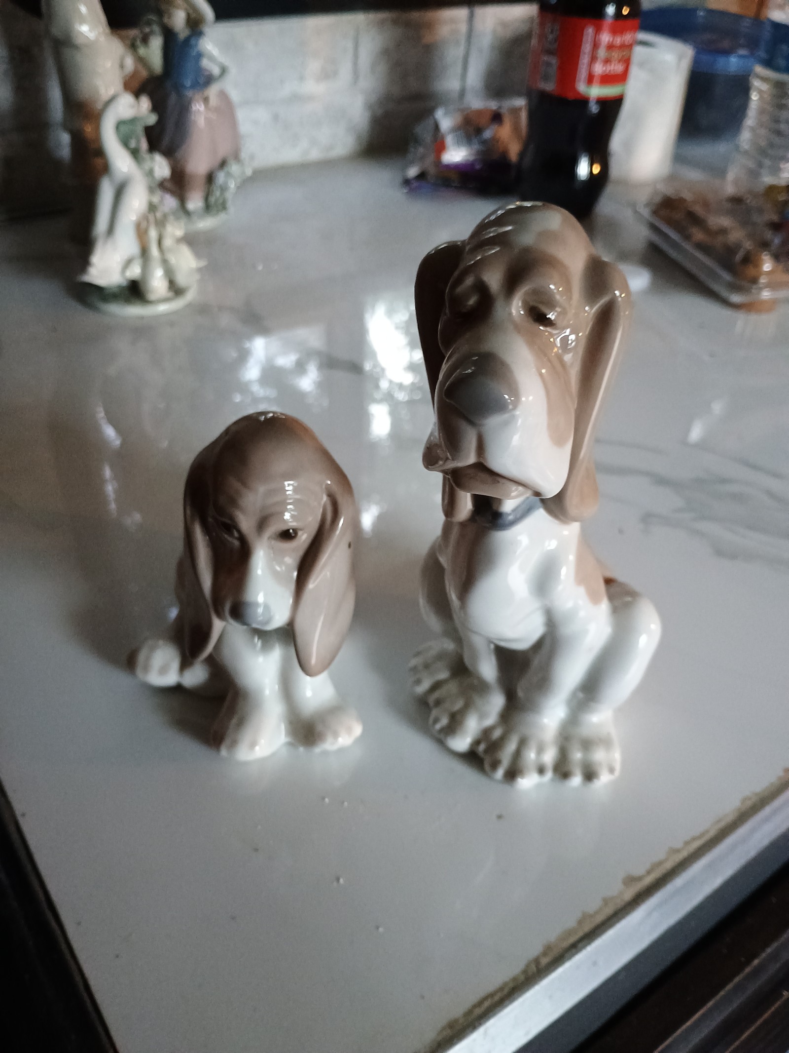 lladro porcelain hound dogs