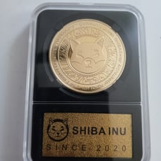 NEW Cool Shiba Inu crypto coin art Shiba shid dogecoin killer gold plated New