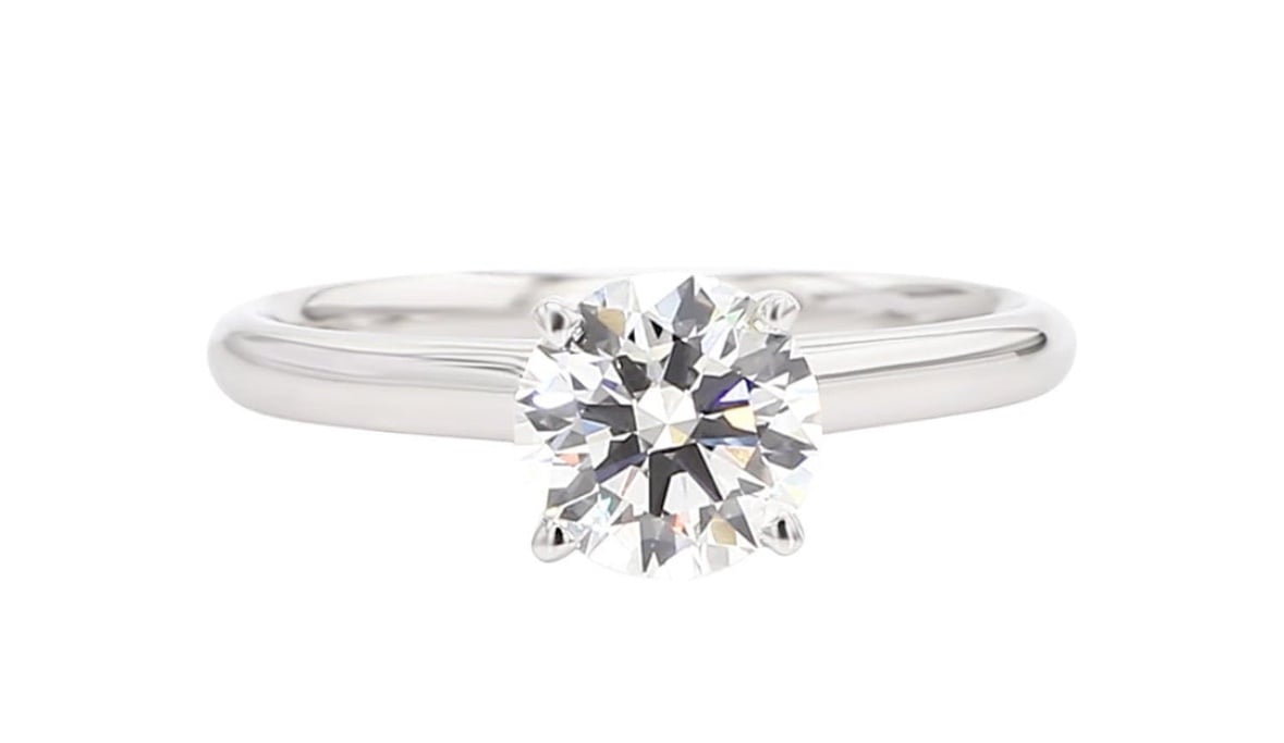 Lab Grown Engagement Ring in 14k White Gold