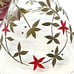 Vintage Pier One Imports Red Stem & Base Gold Leaf Martini Glasses Hand Blown