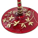 Vintage Pier One Imports Red Stem & Base Gold Leaf Martini Glasses Hand Blown