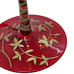 Vintage Pier One Imports Red Stem & Base Gold Leaf Martini Glasses Hand Blown