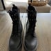 Women's Black Studded Combat Boots