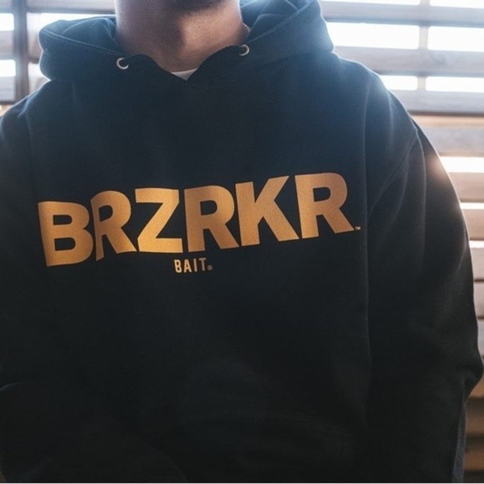 BAIT X BRZRKR Tradd Moore Cover Graphic Hoodie Black Size 2XL