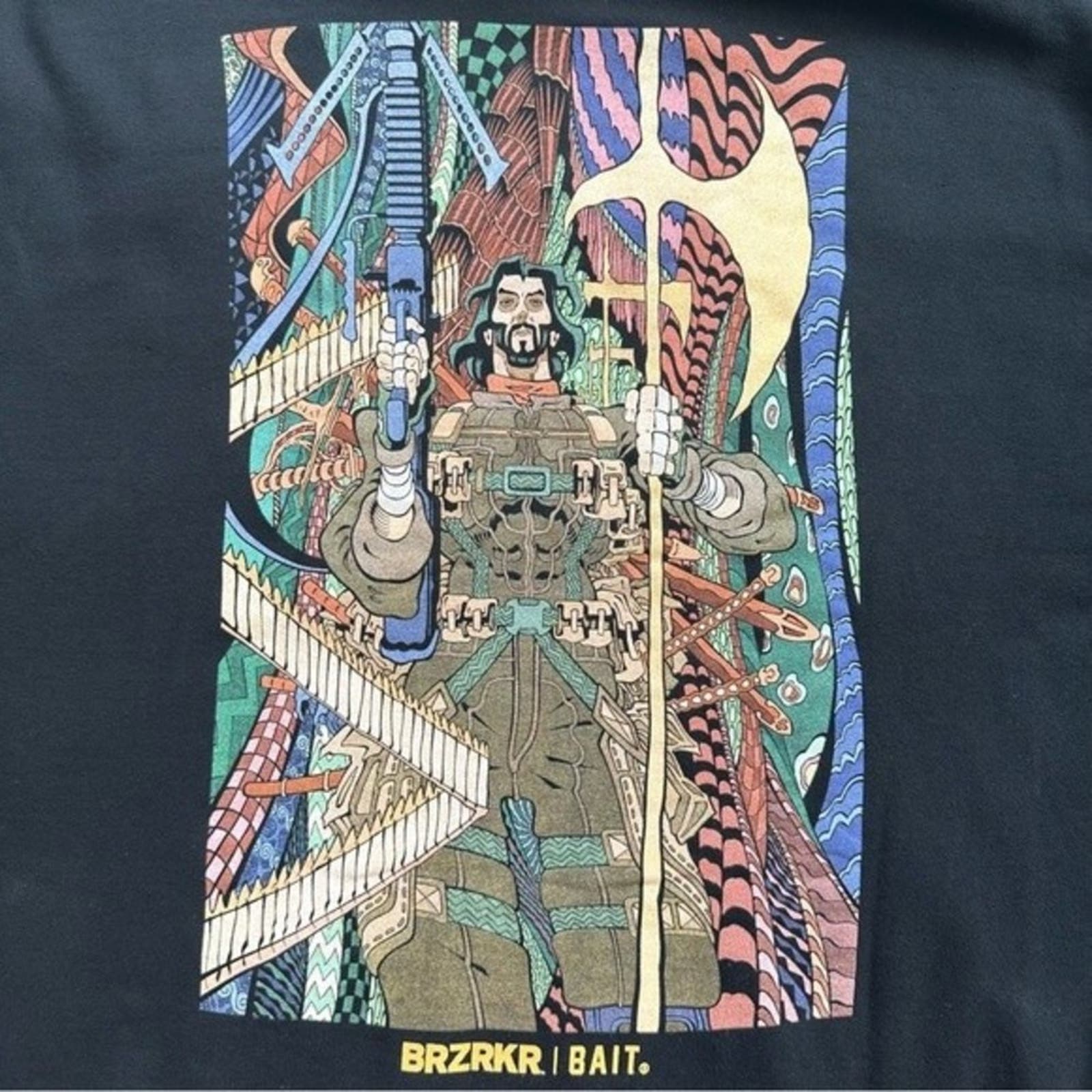 BAIT X BRZRKR Tradd Moore Cover Graphic Hoodie Black Size 2XL