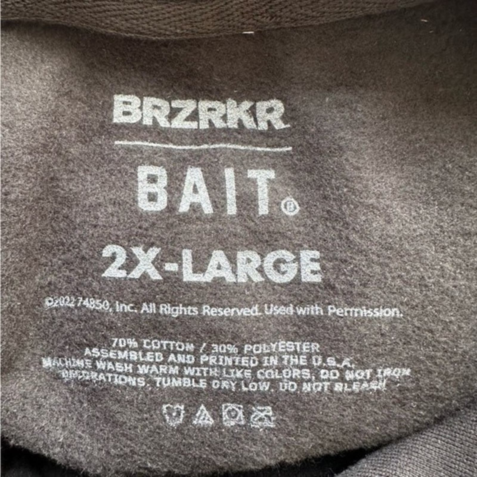 BAIT X BRZRKR Tradd Moore Cover Graphic Hoodie Black Size 2XL