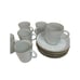 Lot of 6 Fukagawa for Tiffany Demitasse Porcelain Cup Saucer Sets White Gold Gil