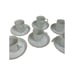 Lot of 6 Fukagawa for Tiffany Demitasse Porcelain Cup Saucer Sets White Gold Gil