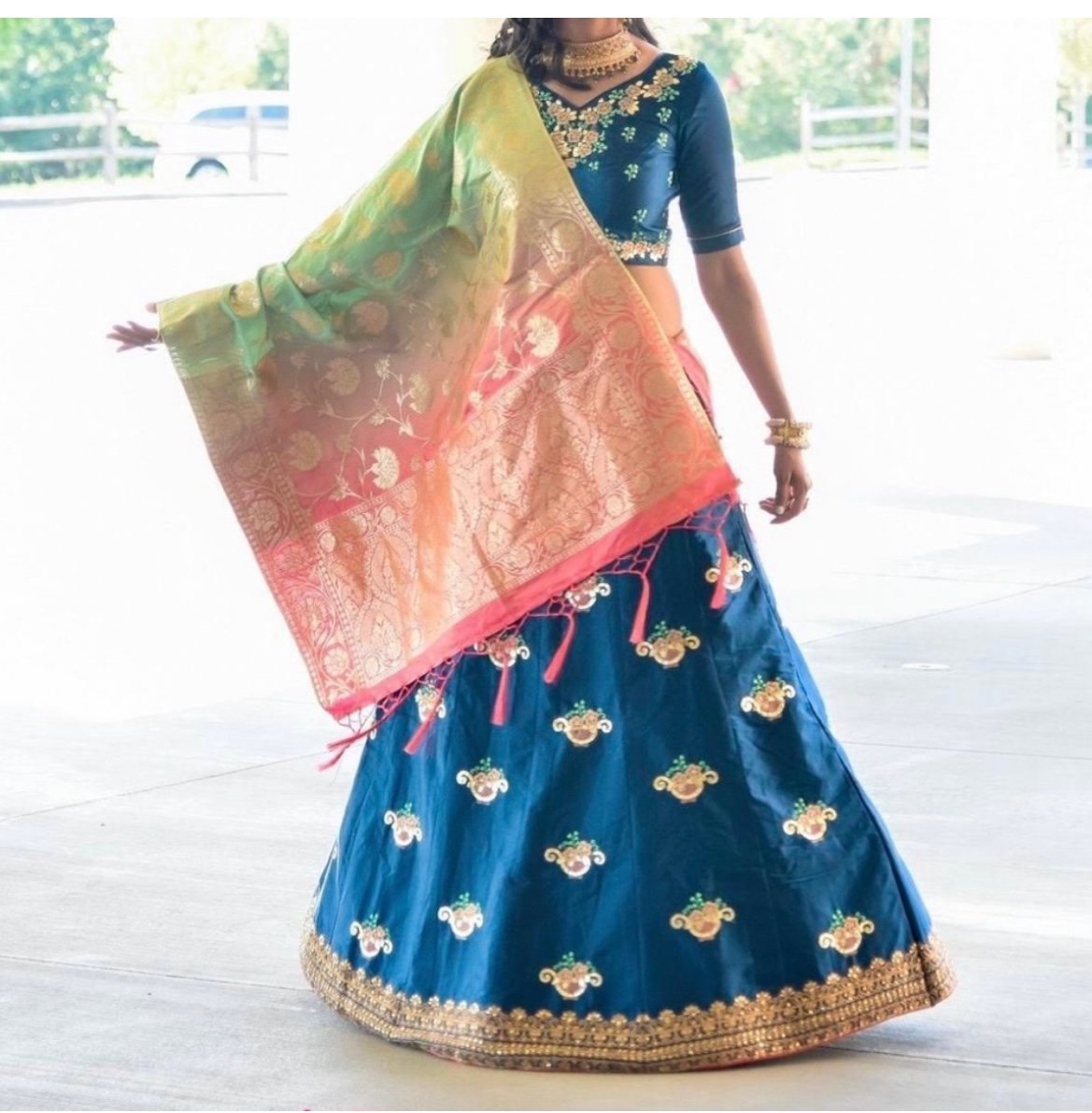 Bollywood style really heavy lengha