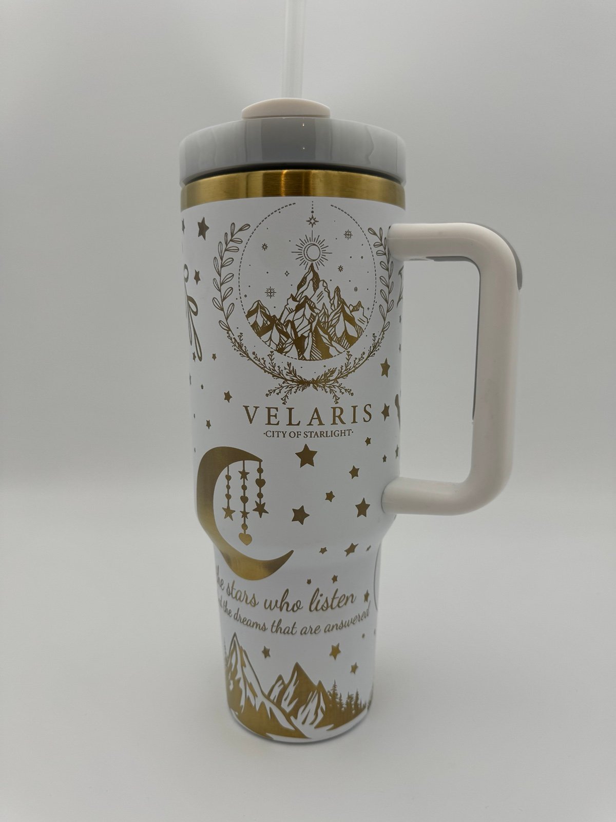 40oz Insulated Tumbler Laser Engraved ACOTAR Velaris City of Starlight
