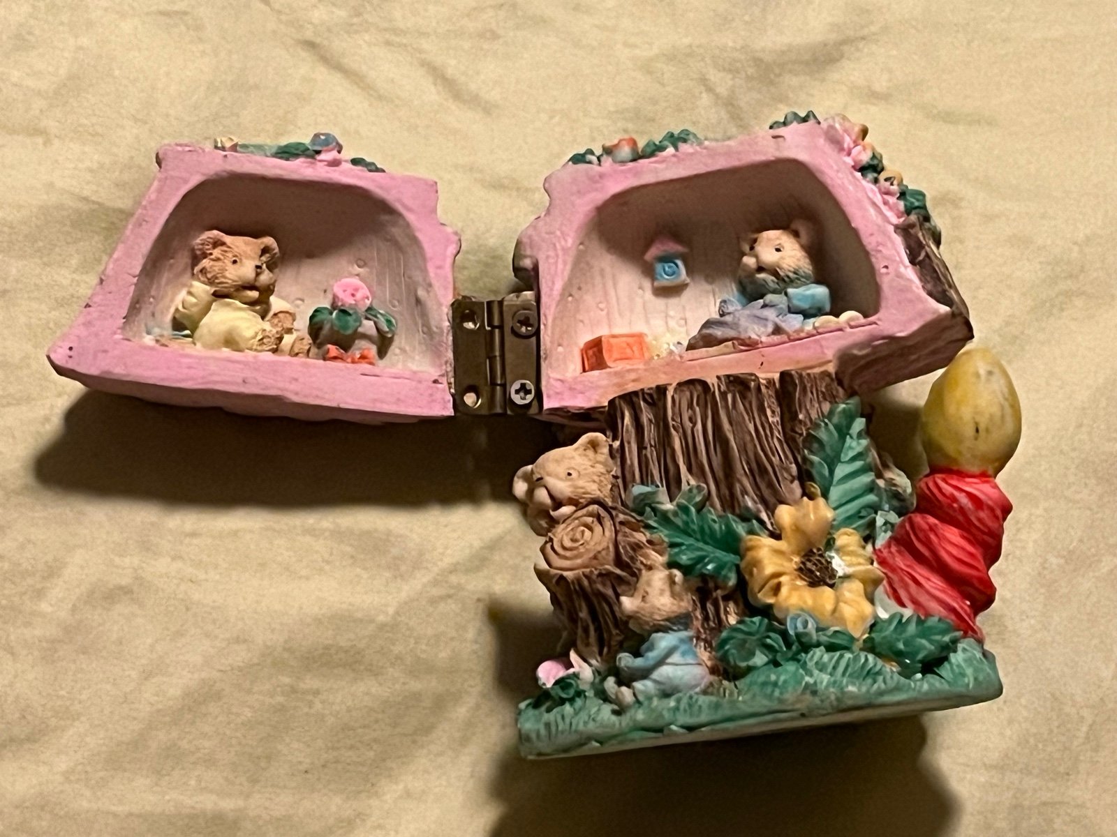 Fairy House Mushroom Trinket, Bears, Mushrooms. flowers, Cottagecore, FairyCore