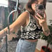 Free People Rosie Cropped Sweater Vest Black Size Small