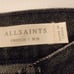 AllSaints switch denim shorts in washed black denim