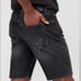 AllSaints switch denim shorts in washed black denim