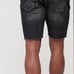 AllSaints switch denim shorts in washed black denim