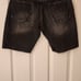 AllSaints switch denim shorts in washed black denim