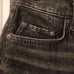 AllSaints switch denim shorts in washed black denim