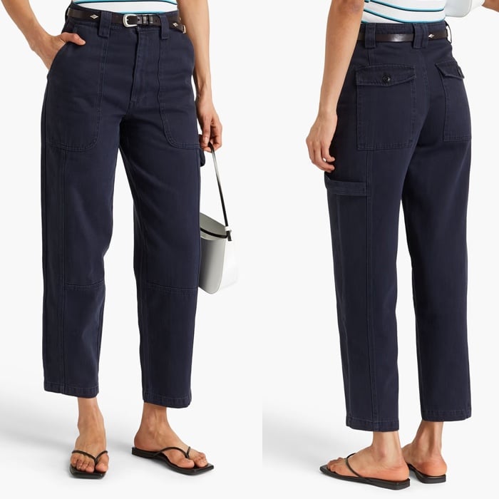Alex Mill Blue Phoebe High-Rise Tapered Cropped Jeans XS (0)