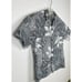 Royal Creations Vintage Made In Hawaii USA Gray Floral Button Shirt Mens Large