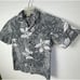 Royal Creations Vintage Made In Hawaii USA Gray Floral Button Shirt Mens Large