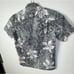 Royal Creations Vintage Made In Hawaii USA Gray Floral Button Shirt Mens Large