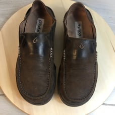 Olukai Mens Moloa Leather Loafer Slip-on Brown shoes sz 9