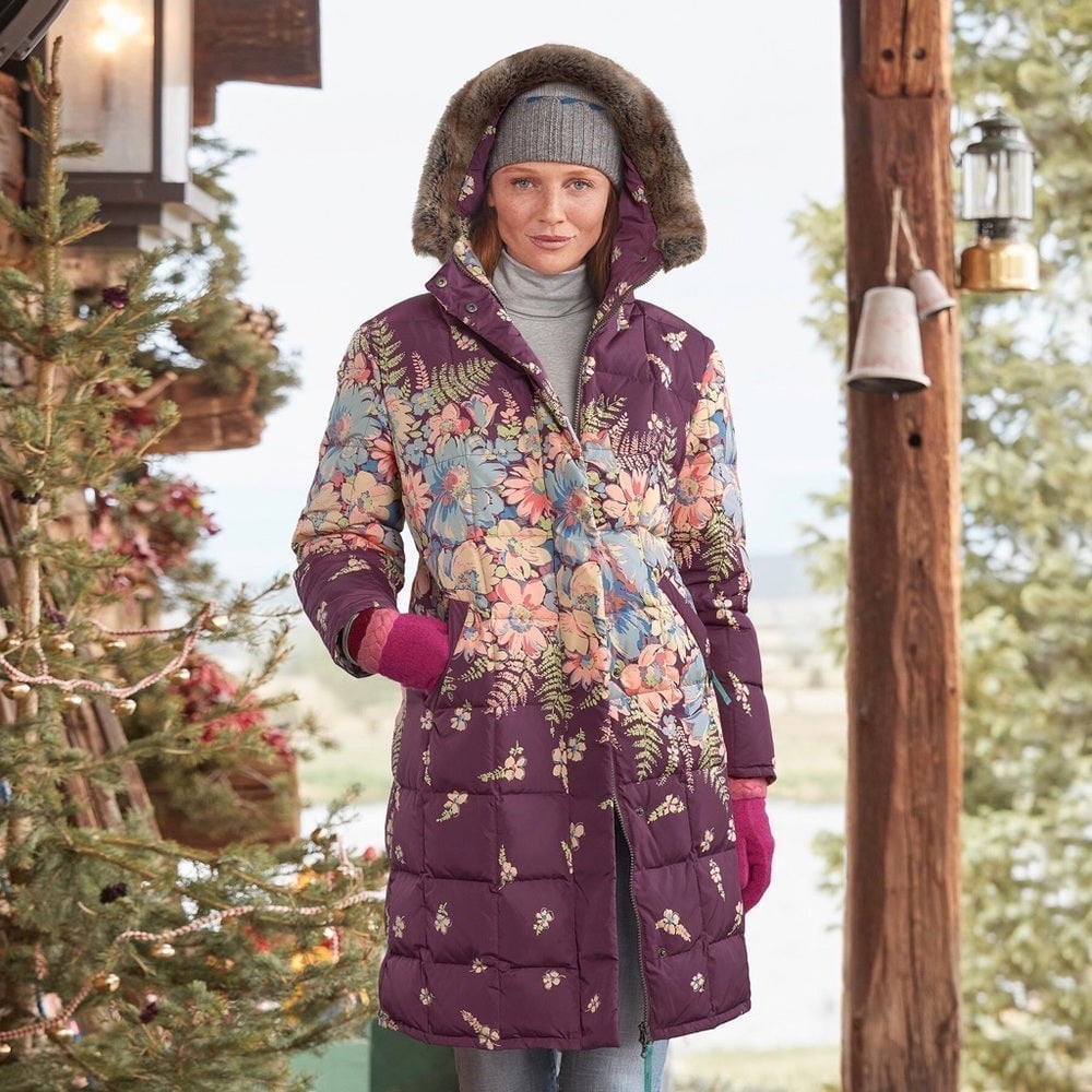 NWOT Sundance Easy Wind Puffer Coat - Petites / Plumpfloral