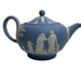 Wedgwood Jasperware Blue Teapot England Vintage Classical Excellent Condition!